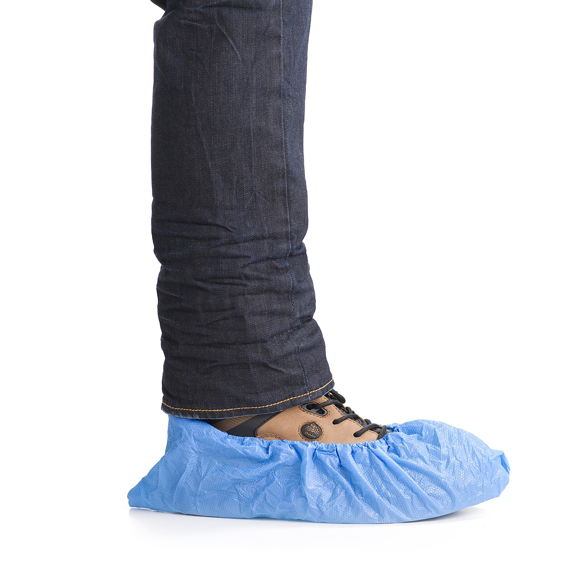 Schoenovertrek CPE blauw 55 mu - one size - doos 20 x 100 stuks