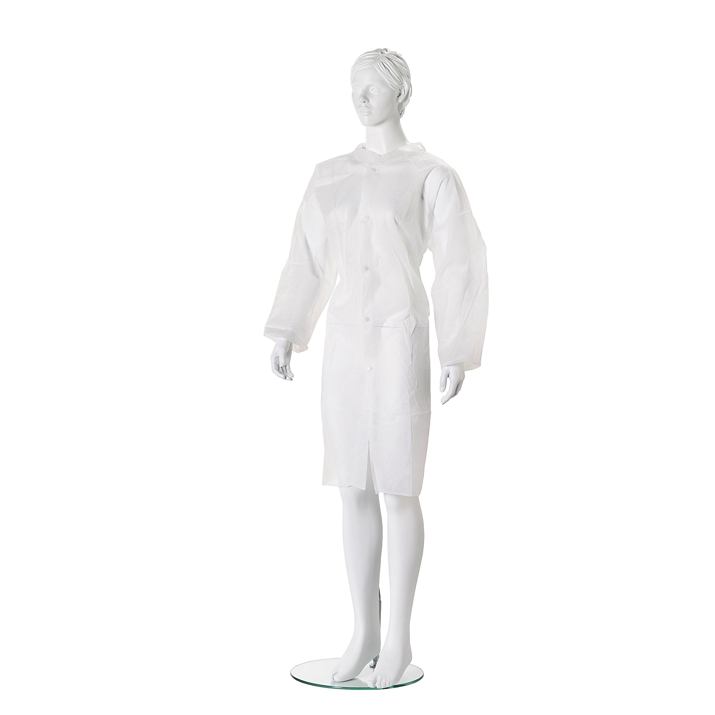 Bezoekersjas PP Non-Woven | Disposable Jas met Drukknoop