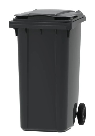 Container huisvuil 240L grijs – Sterke HDPE rolcontainer
